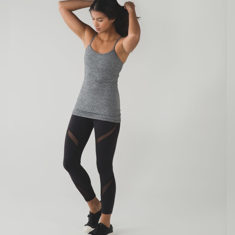 Lululemon High Times Pant Wrap Mesh Leggings Women's Size 6 Black 7/8